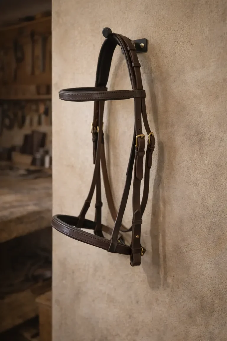 Handgefertigte Zäume aus der Werkstatt Handgefertigter Lederzaum aus der Werkstatt von Sattelier